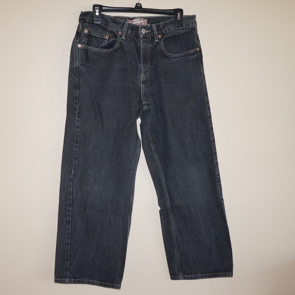 Levi's Loose Straight 569 11 Husky 31 x 27 Black Jeans Very Good Used Condition